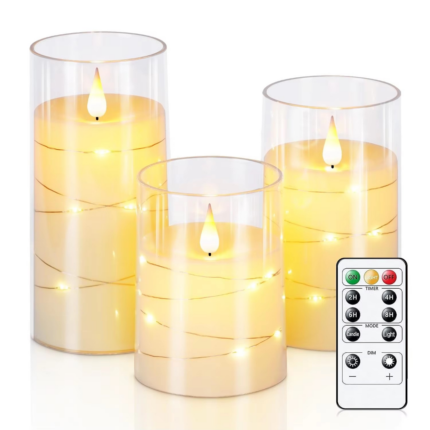 LED-Kerzen - Flammenlos & Festlich im 3er Set