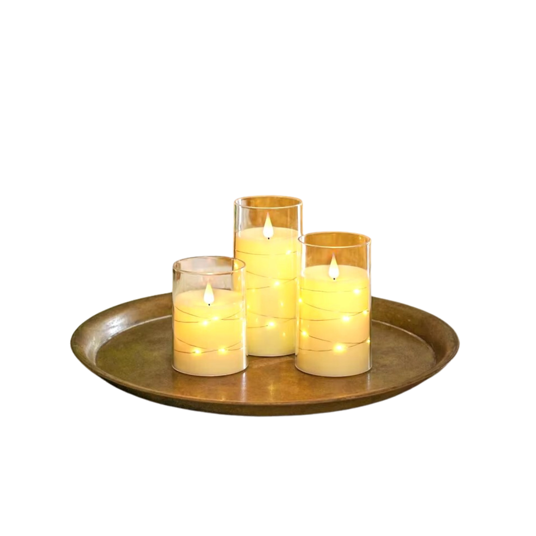 LED-Kerzen - Flammenlos & Festlich im 3er Set