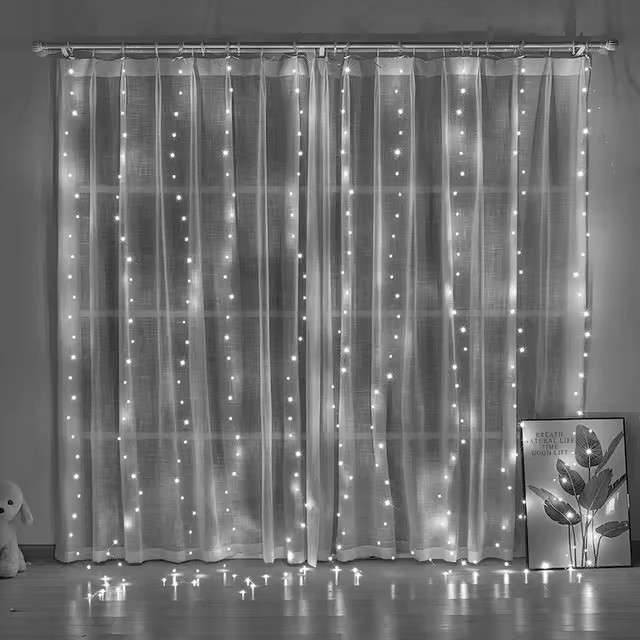 Lichtervorhang 3x3m - LED Lights für Weihnachten & Dekoration