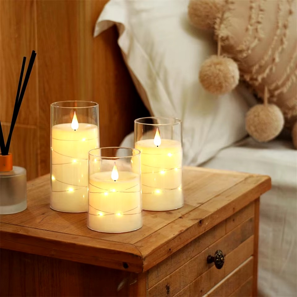 LED-Kerzen - Flammenlos & Festlich im 3er Set