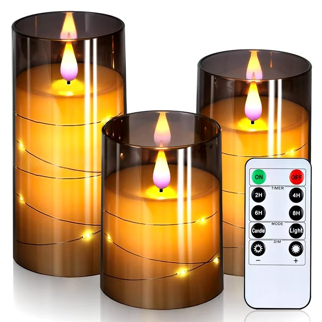 LED-Kerzen - Flammenlos & Festlich im 3er Set
