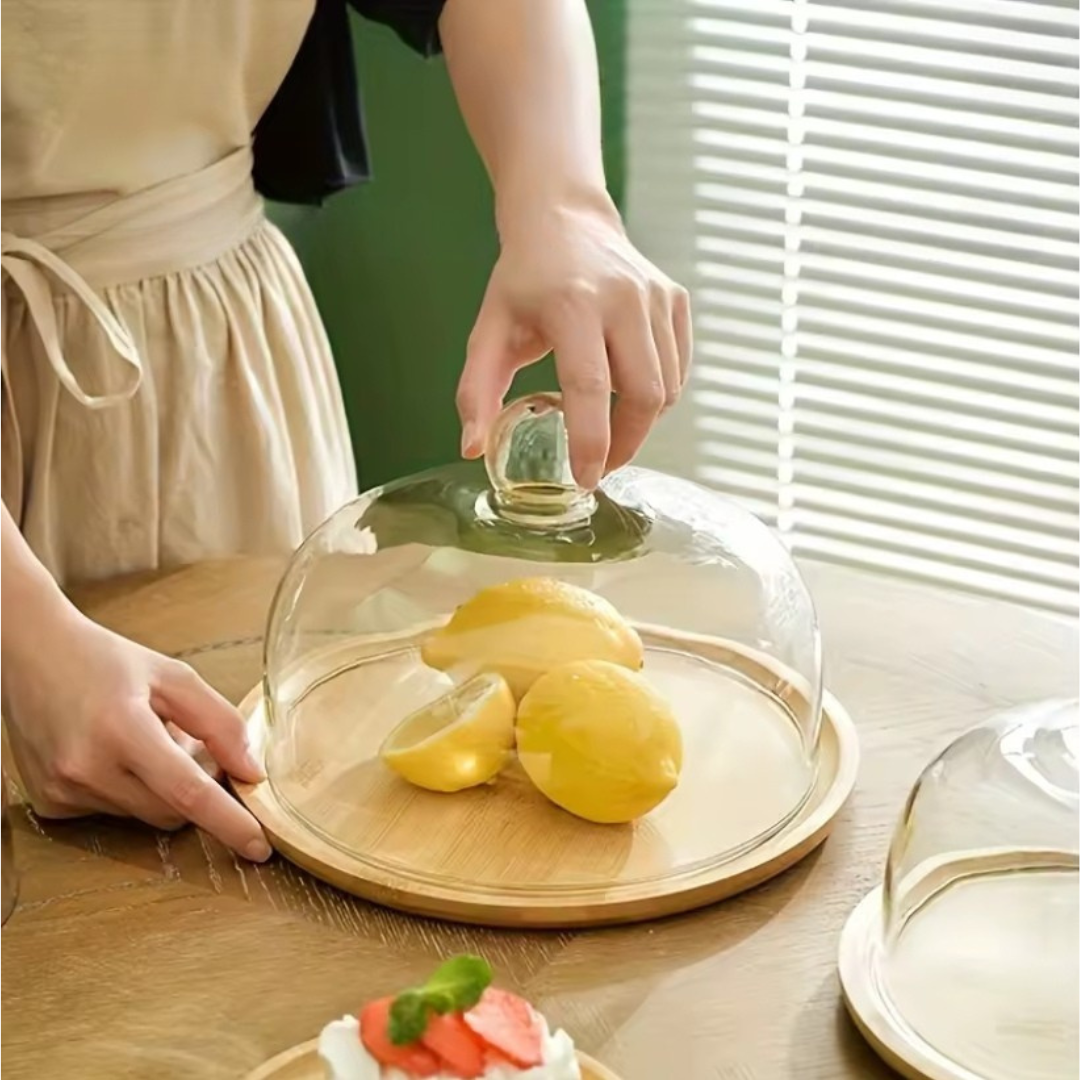Lunavera - Servierteller mit Glasdeckel