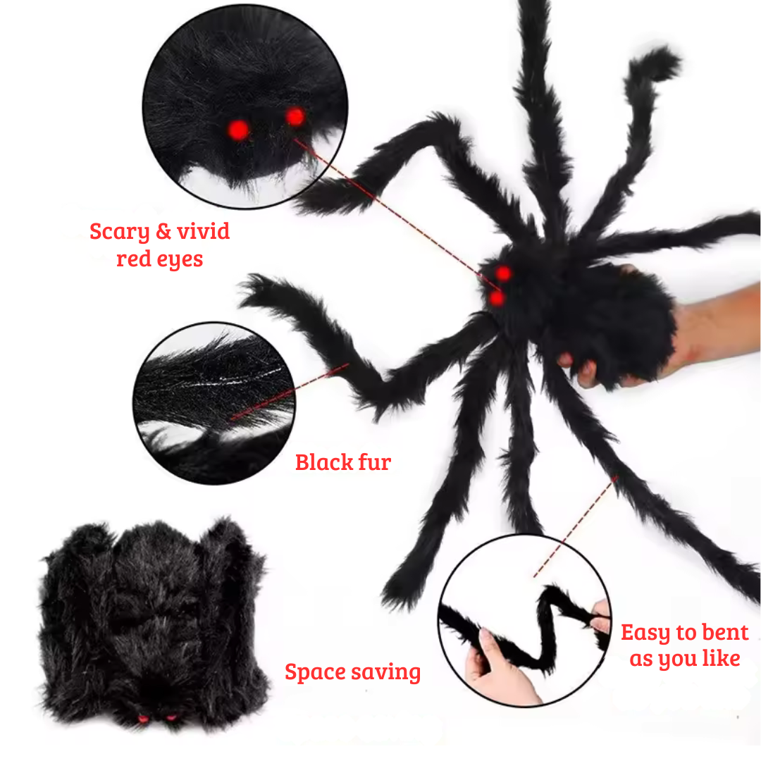 XXL Halloween-Spinne – Horror Deko für Innen & Außen